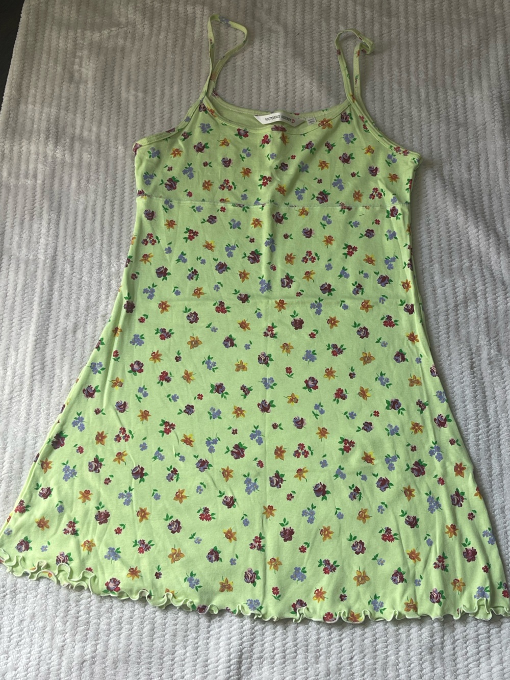 Victoria's Secret‎ Y2K VNTG Floral Dress Shirt sleep slip 100%cotton